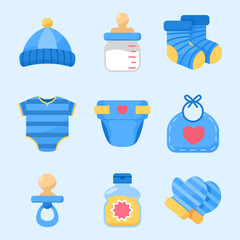 Newborn Baby Boy Stuff Icon