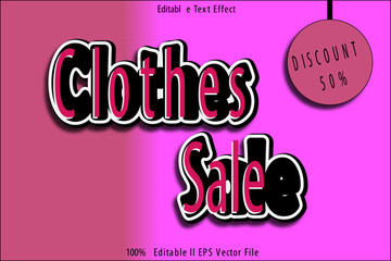 Clothes Sale Editable Text Effect