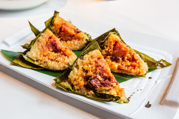 Chinese Dragon Boat Festival traditional meat dumplings