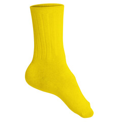 An empty, Sweet Sock Mockup In Golden Kiwi Color, to help your design easier and more beautiful..