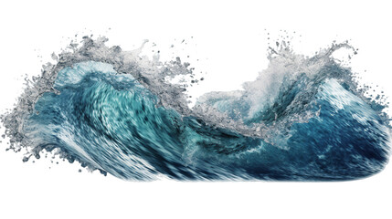 Isolated PNG cut out of a Ocean water surface waves, Generative ai