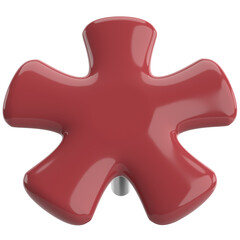 Push pin. Drawing pin. 3D pin. 3D illustration.