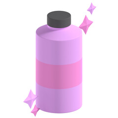 3D Glitter Illustration