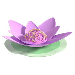 3D Lotus Illustration