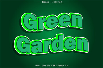 Green Garden Editable Text Effect