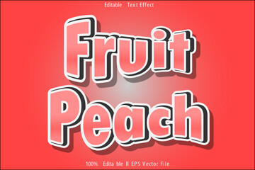 Fruit Peach Editable Text Effect