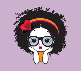 Cute Baby with Curly Hairstyle Baby, Awesome Little baby illustration fashion
