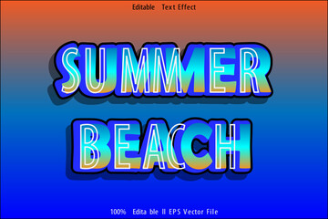 Summer Beach Editable Text Effect
