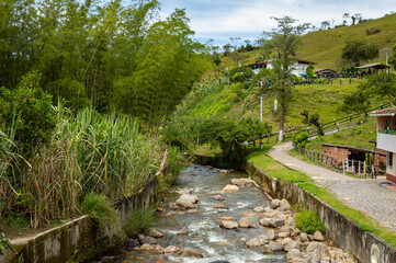 river in the forest concepcion antioquia colombia 