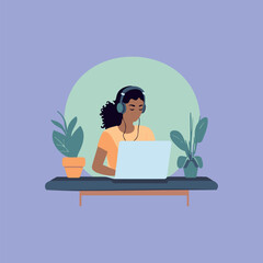 calm and peaceful girl working on her notebook