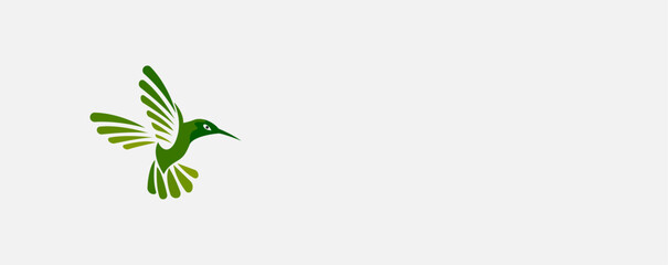 abstract flying art hummingbird logo icon symbol design template illustration inspiration © ShiipArts