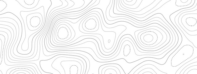 Abstract wave curved lines topographic contours map background. Abstract geographic wavy and curve grid lines map background.