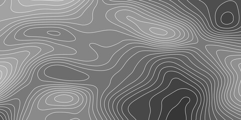 Abstract wave curved lines topographic contours map background. Abstract geographic wavy and curve grid lines map background.