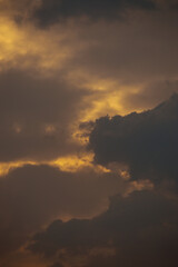 Cloudy sky at sunset