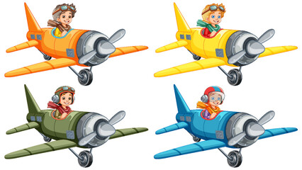 Male pilot flying jet plane © GraphicsRF