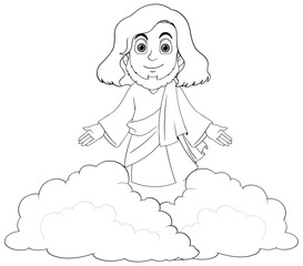 Jesus Christ Outline for Colouring