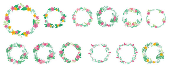 Tropical Flower Wreath