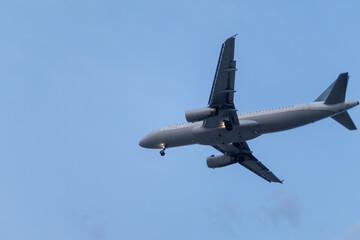 A plane flying in the sky