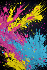 Abstract colorful splatter background