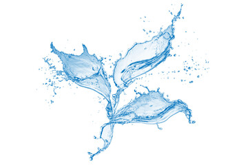 Obraz premium Water splash with isolated transparent background in white background