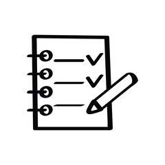 Check list hand-drawn vector icon