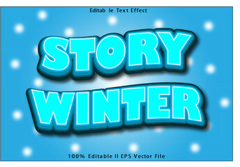 Story Winter Editable Text Effect