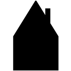 House icon vector illustration. Simple house silhouette icon for sign and symbol. House icon for symbol about architecture, building, home, estate, residential and structure