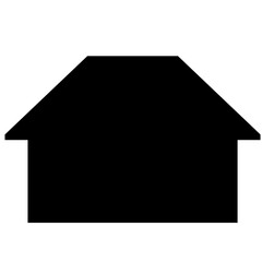 House icon vector illustration. Simple house silhouette icon for sign and symbol. House icon for symbol about architecture, building, home, estate, residential and structure