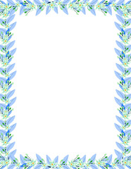 Fototapeta premium Colorful Floral Frame Border Clipart