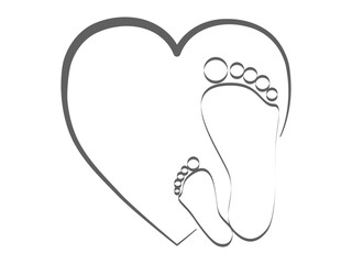 baby and mother sole icon