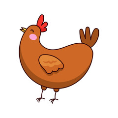 Chicken Sticker Bookmark