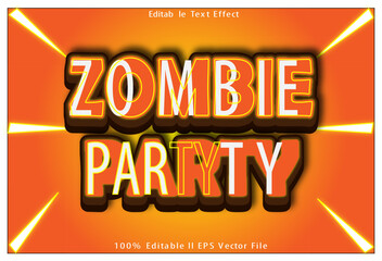 Zombie Party Editable Text Effect