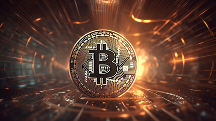Bitcoin cryptocurrency background 