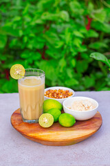 selective focus of delicious healthy drink 