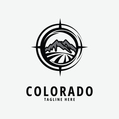 colorado line art design logo illustration icon