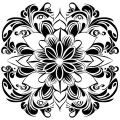 Fototapeta premium the graphic of flower tattoo vector