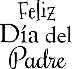 Digital png illustration of feliz dia del padre text on transparent background