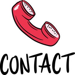 Digital png photo of telephone and text on transparent background