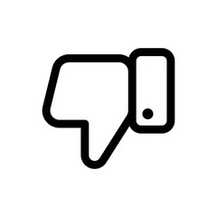 Simple Dislike icon. The icon can be used for websites, print templates, presentation templates, illustrations, etc