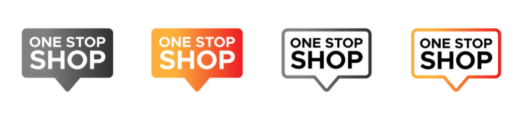 Ones stop shop vector signs set