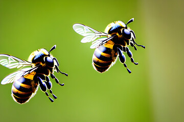 bee flying in the field
generative ai - obrazy, fototapety, plakaty