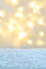 Christmas ornaments with bokeh light background