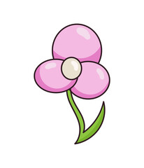 Obraz premium Flower Sticker Bookmark