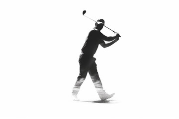 Obraz premium illustration of a person playing golf vector