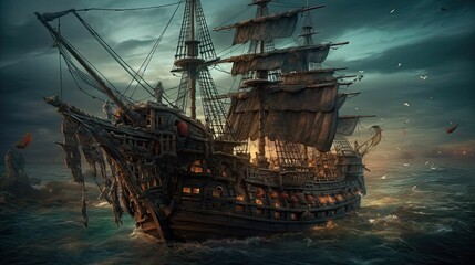 Old sail ship