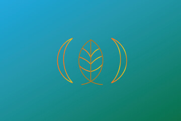 abstract green background with leaves