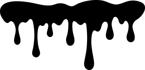 Melted Driping Paint Border Illustration