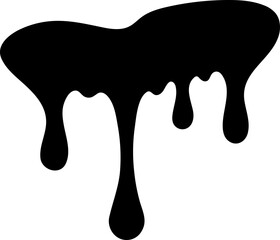 Melted Driping Paint Border Illustration