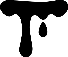 Melted Driping Paint Border Illustration