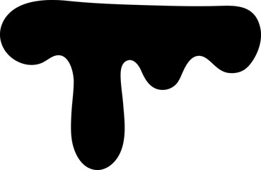 Melted Driping Paint Border Illustration